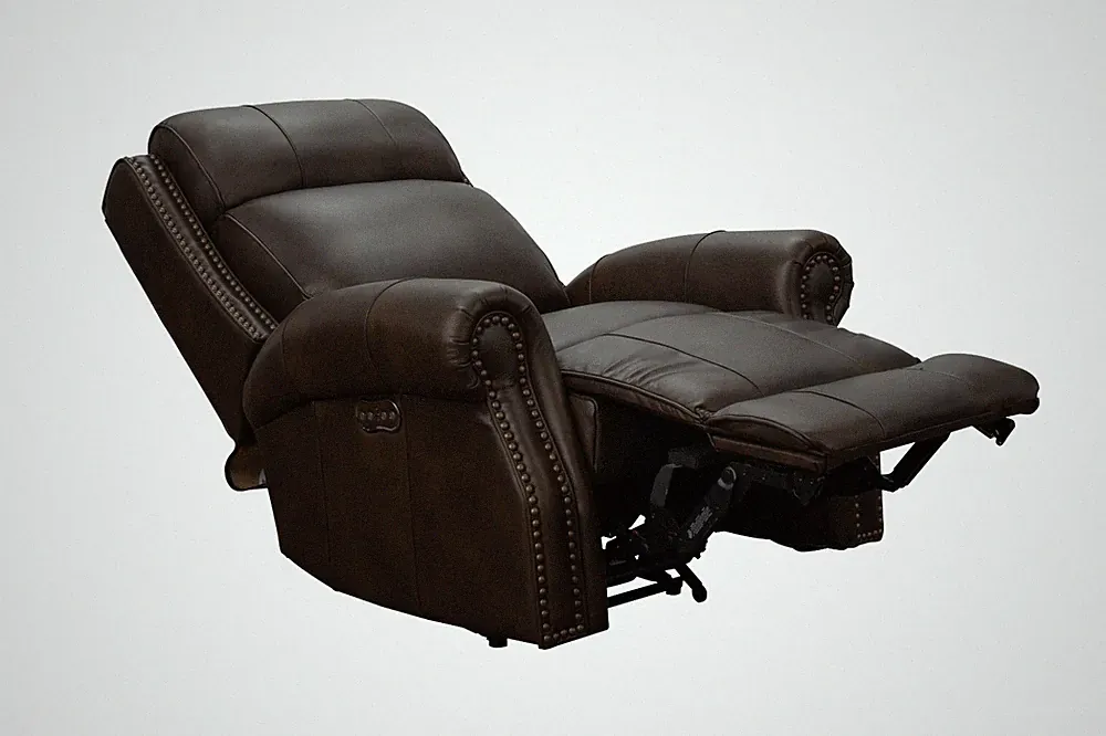 Barcalounger Blair Power Big and Tall Recliner - Leather Ashford-Walnut