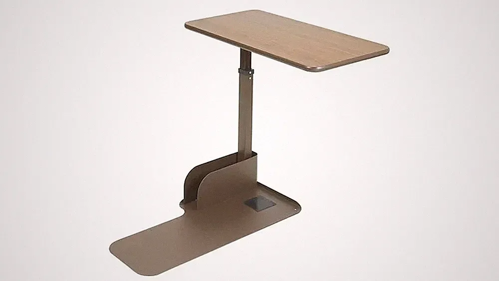 Drive Medical 13085RN Left Side Overbed Table Lift Chair Adjustable Walnut 50 lb