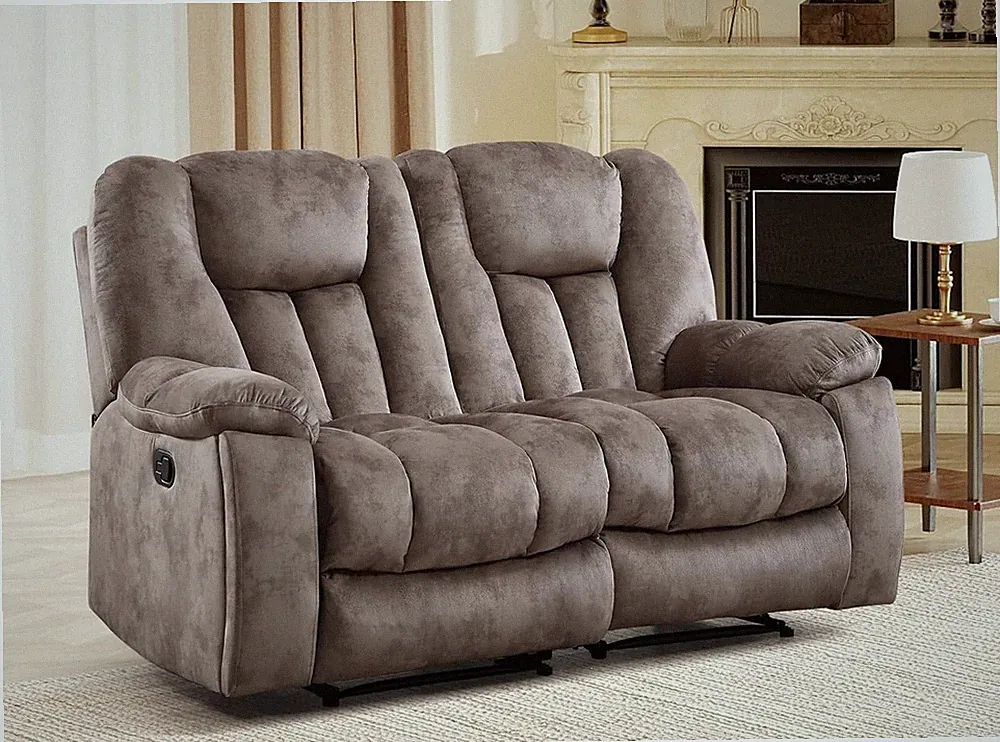 EBELLO Loveseat Recliner Sofa for Living Room 2 Seat Reclining Manual Sofa Chair