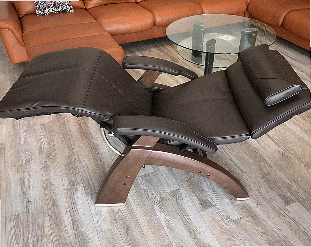 Human Touch Espresso Premium Leather PC-420 Perfect Chair Recliner + Memory Foam