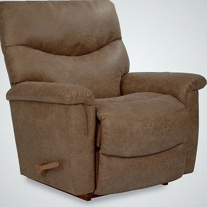 La-Z-Boy Light Brown Leather Rocker Recliner Lazy Boy Chair Lazyboy Recliners