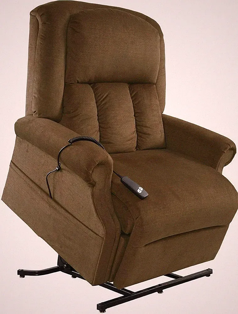 Mega Motion AS-7001 Superior Large Heavy Duty Lift Chair Recliner Walnut Fabric