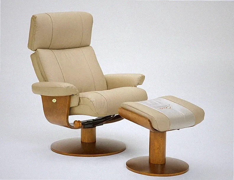NEW Norfolk 39/103 Khaki Leather Chair Massaging Recliner Walnut Wood Mac Motion